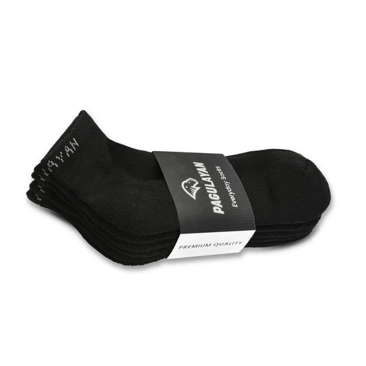 Pagulayan Everyday black crew socks multi-pack with premium quality packaging for daily wear.