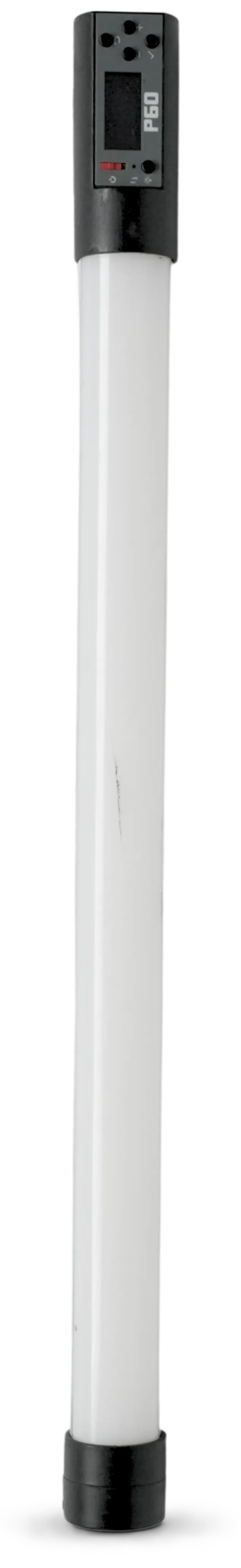 Tube light on a transparent background standing vertically