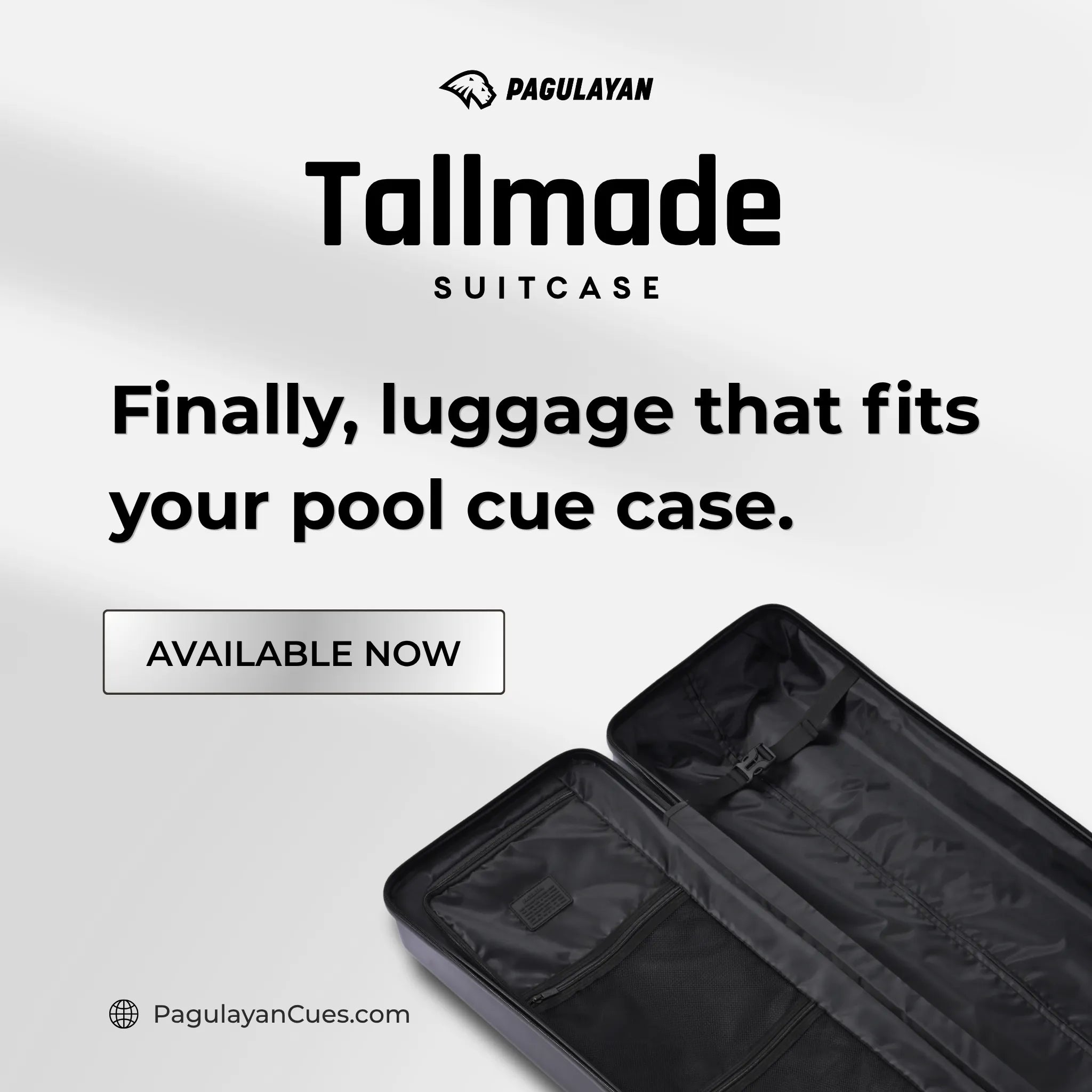 Tallmade feature image highlighting that its storage and that it fits pool cue case for pool players.