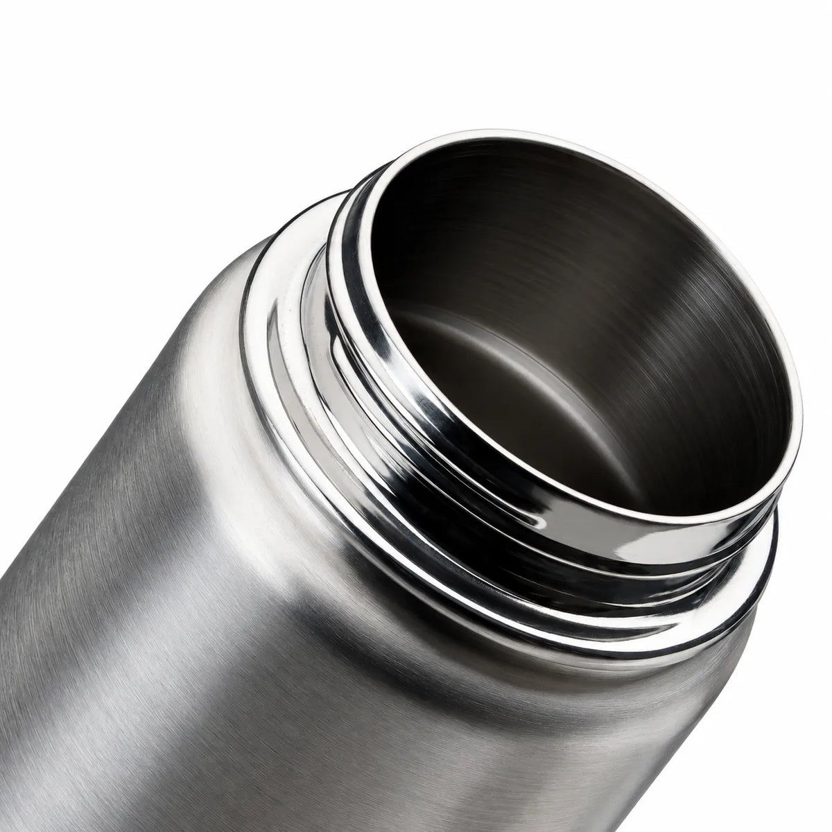 Close-up of Pagulayan 24 oz insulated water bottle wide-mouth opening and stainless steel interior.