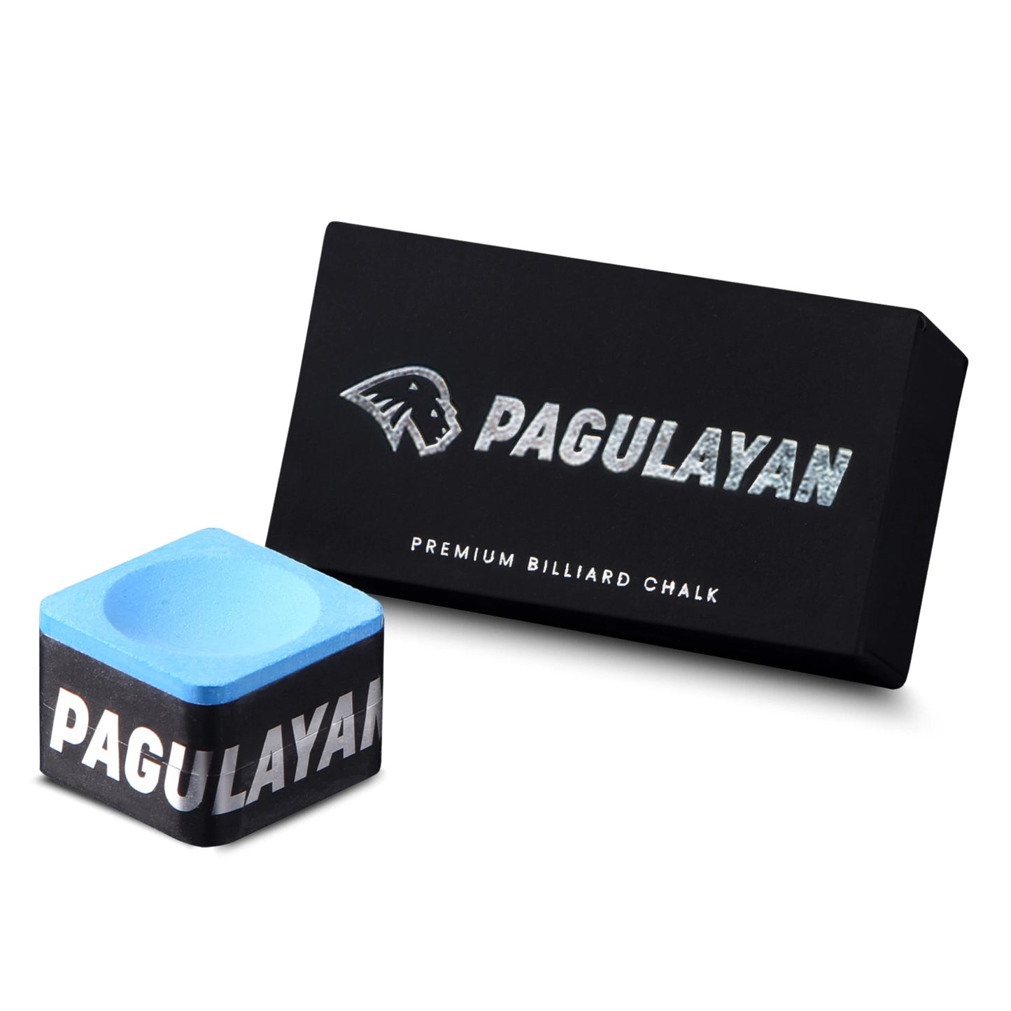 One piece of Pagulayan Blue Chalk displayed with a branded box in a clean product image.