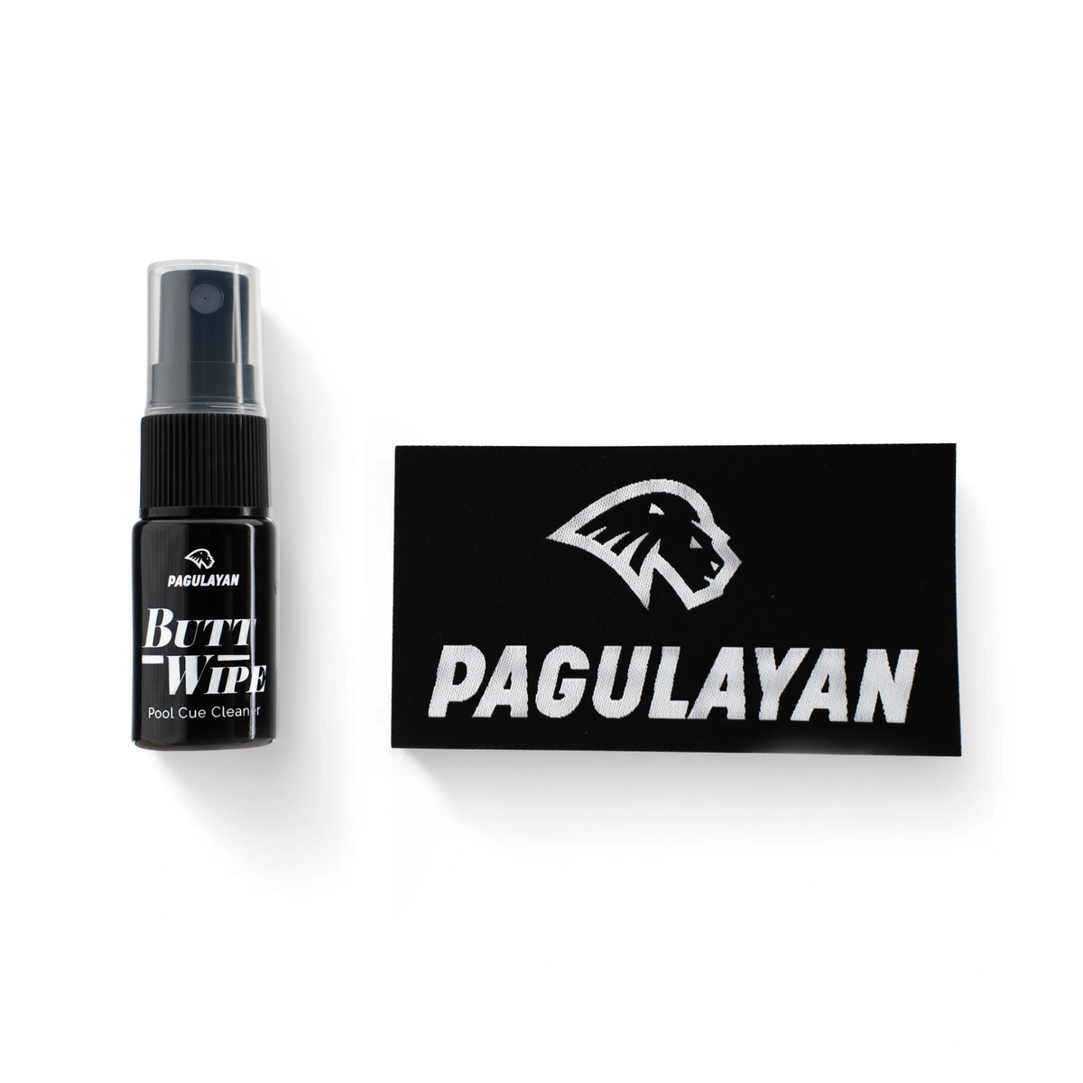 Pagulayan Butt Wipe pool cue cleaner sample with Pagulayan Logo Patch.