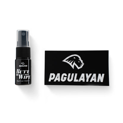 Pagulayan Butt Wipe pool cue cleaner sample with Pagulayan Logo Patch.