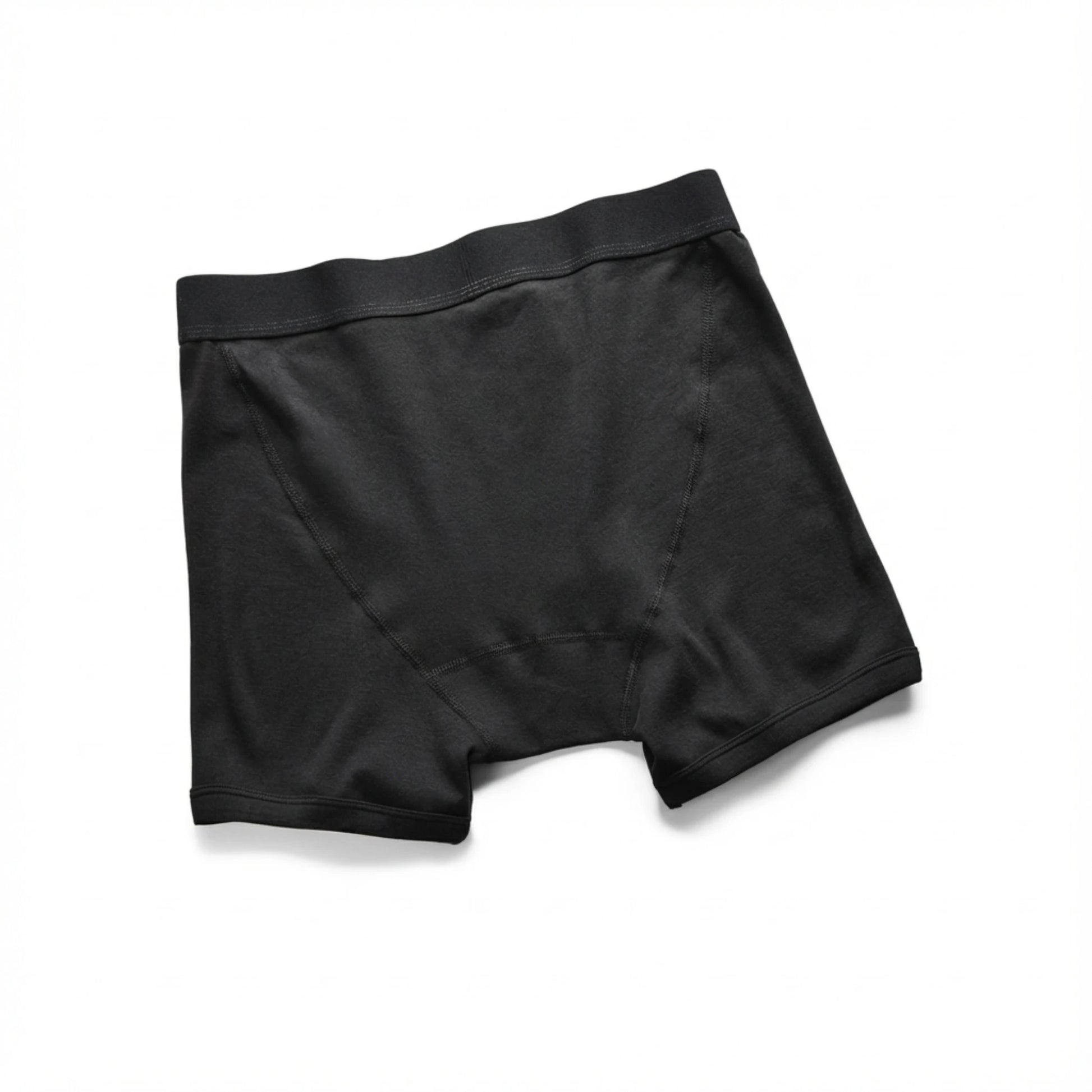 Back view of men’s black 100% cotton boxer briefs by Pagulayan Cues showing breathable fabric and comfortable fit.