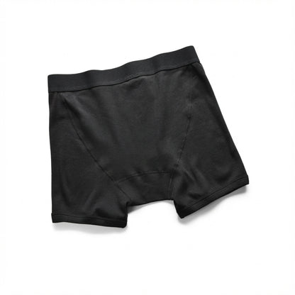 Back view of men’s black 100% cotton boxer briefs by Pagulayan Cues showing breathable fabric and comfortable fit.