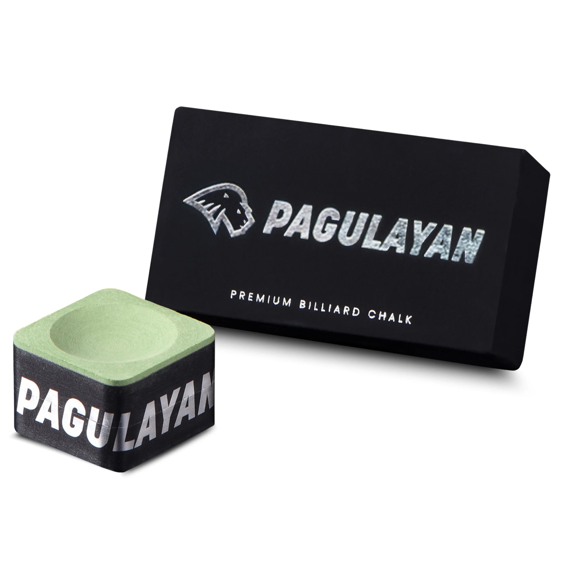 One piece of Pagulayan Green Chalk displayed with a branded box in a clean product image.