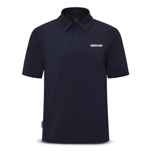 Pagulayan Just Right cotton pique polo shirt in navy, breathable billiards polo shirt with custom fit and logo.
