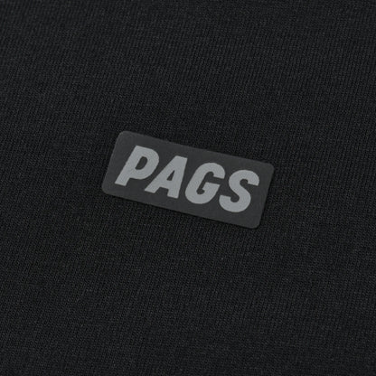 Close-up of the PAGS logo detail on the black Pagulayan PAGS Shirt.