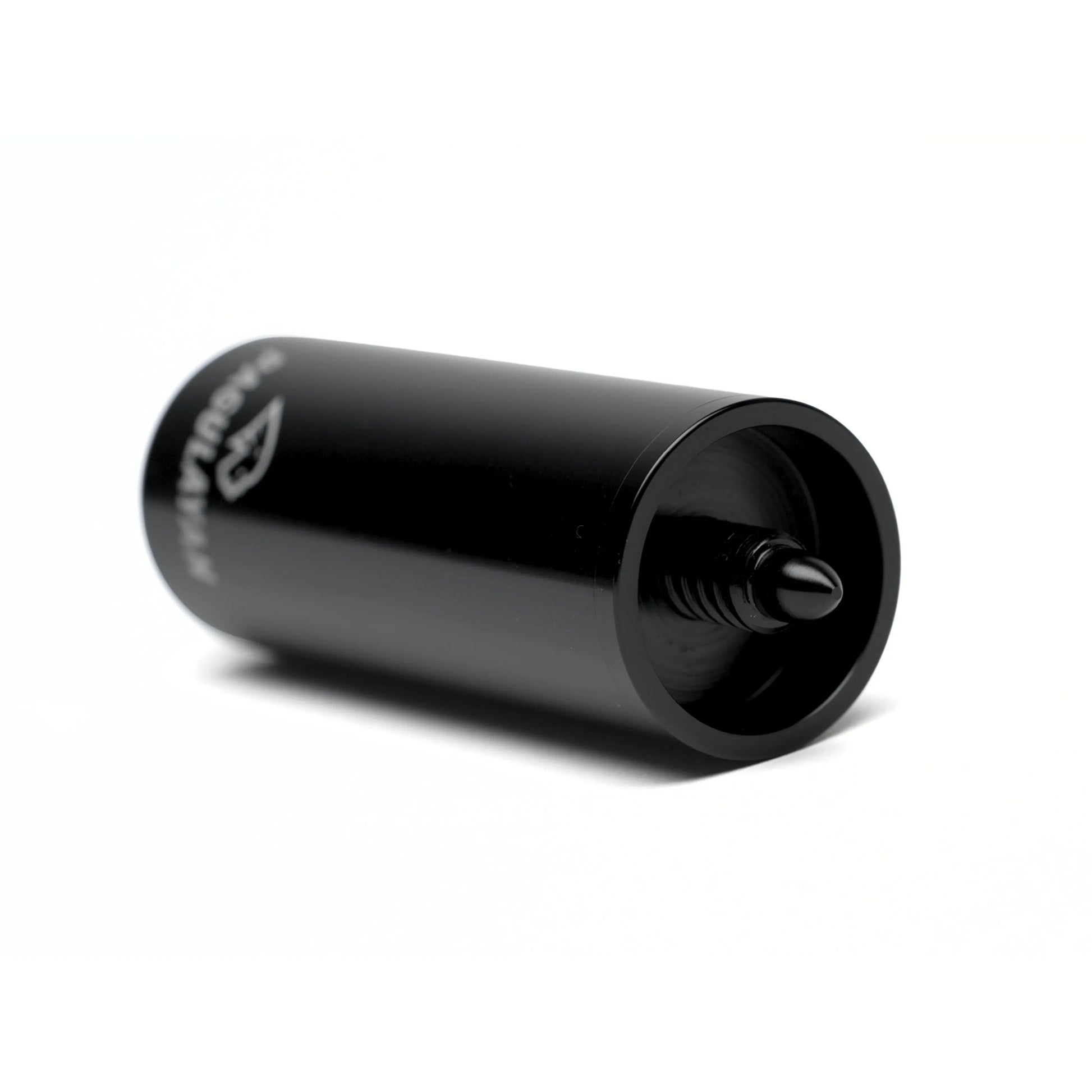 Close-up of the male threaded connector on the Pagulayan pool cue extension.