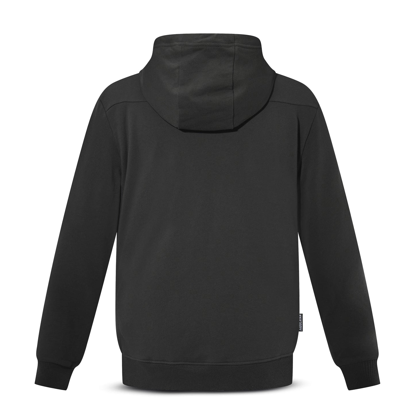 Back view of the Pagulayan Puff Logo Hoodie showing its hood and clean minimalist design.