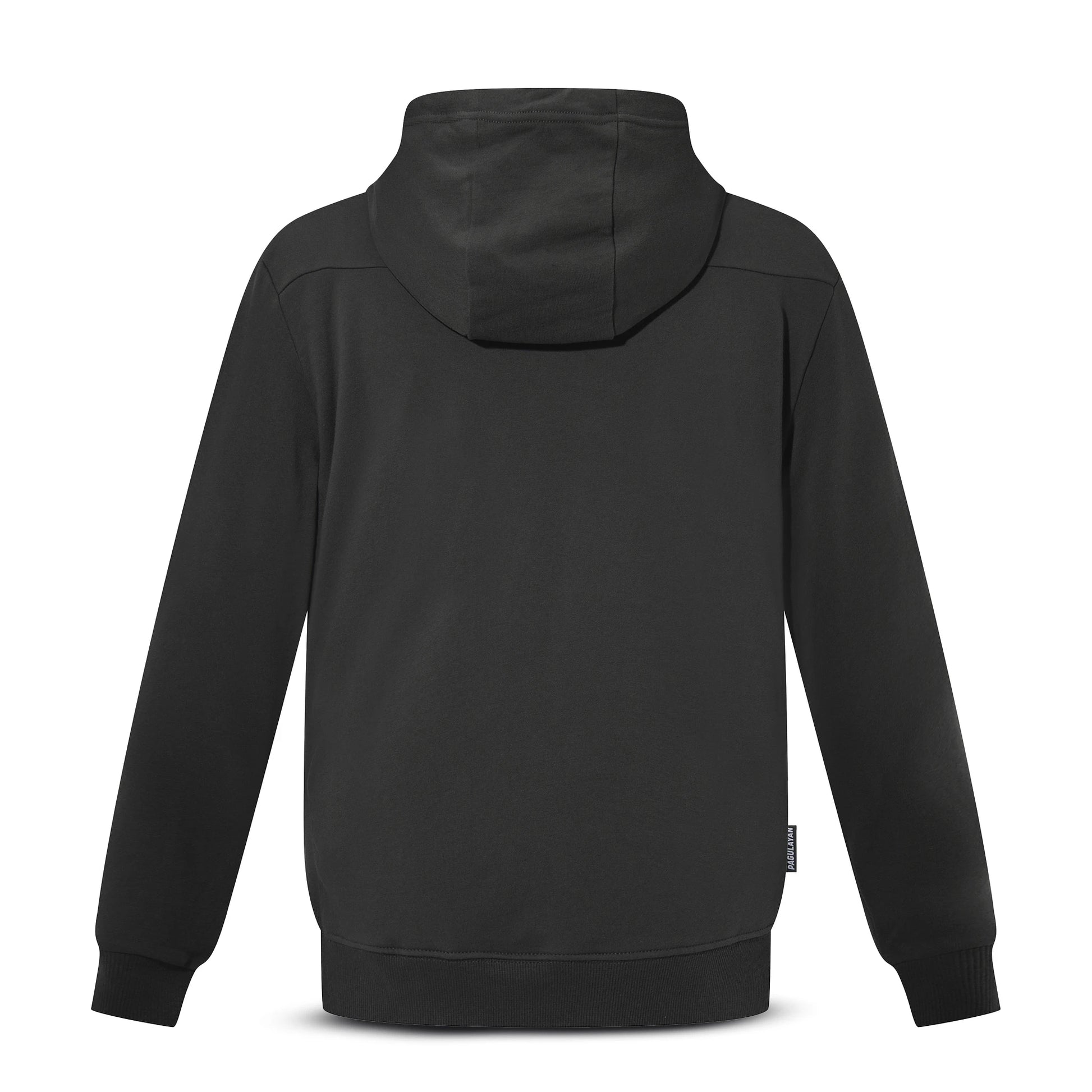 Back view of the Pagulayan Puff Logo Hoodie showing its hood and clean minimalist design.