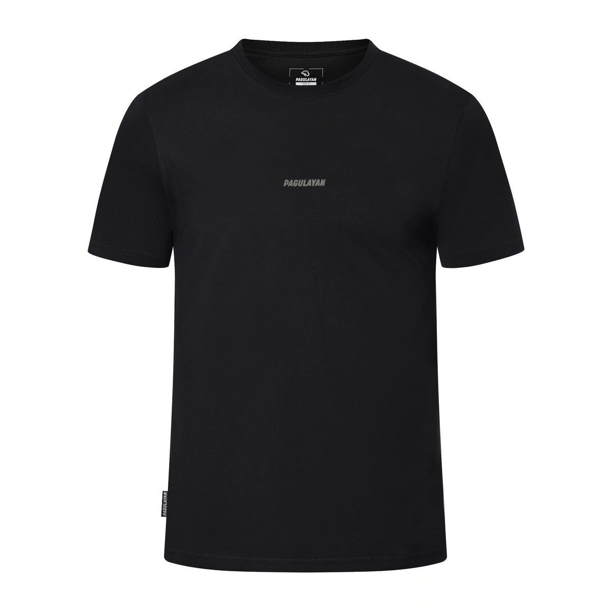 Black Small Pagulayan Logo Shirt with minimalist Pagulayan chest logo, front view.