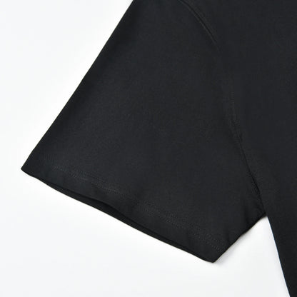 Close-up of the sleeve and stitching detail on the black Small Pagulayan Logo Shirt.