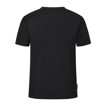Back view of Pagulayan Stealth Logo black cotton t shirt showing clean minimalist design.