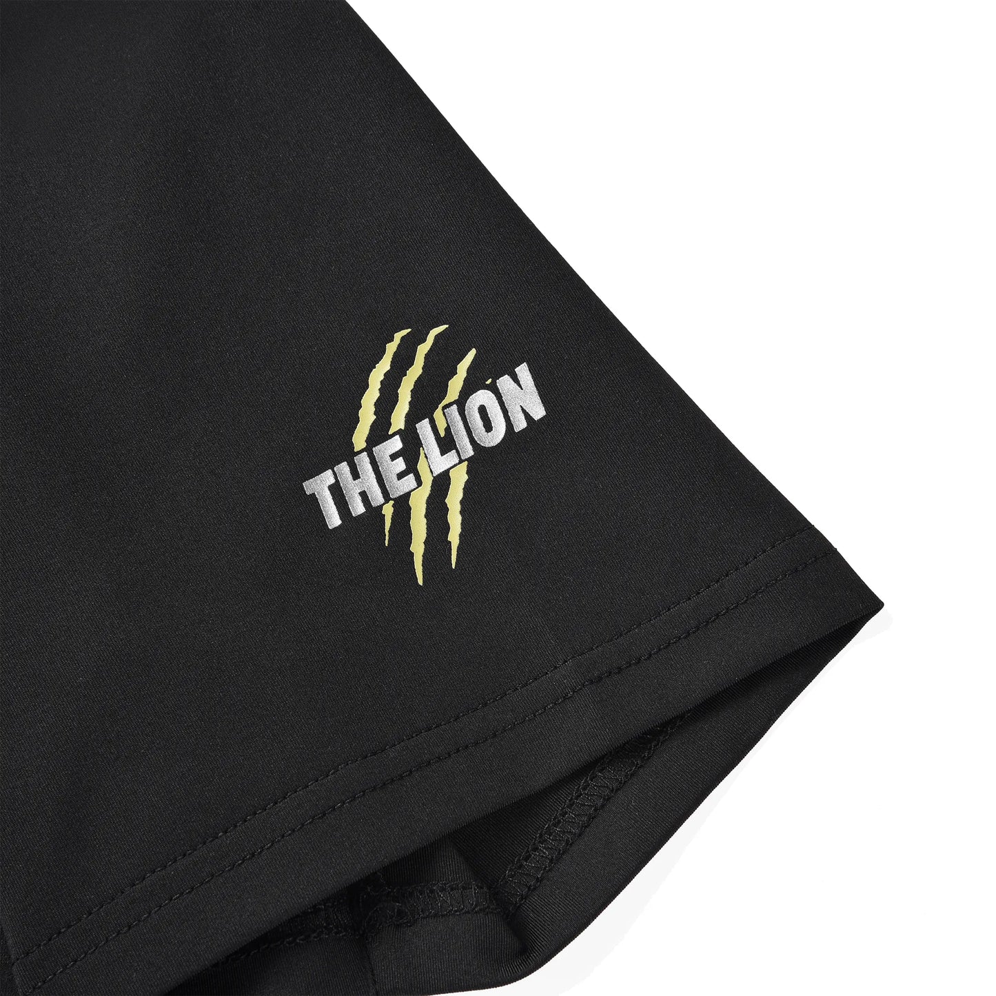 Close-up of the THE LION claw-mark graphic printed on the sleeve of the Pagulayan ‘The Lion’ billiards jersey.