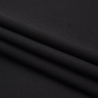 Close-up of the soft black fabric used in the Pagulayan Women’s Team Canada billiards jersey.