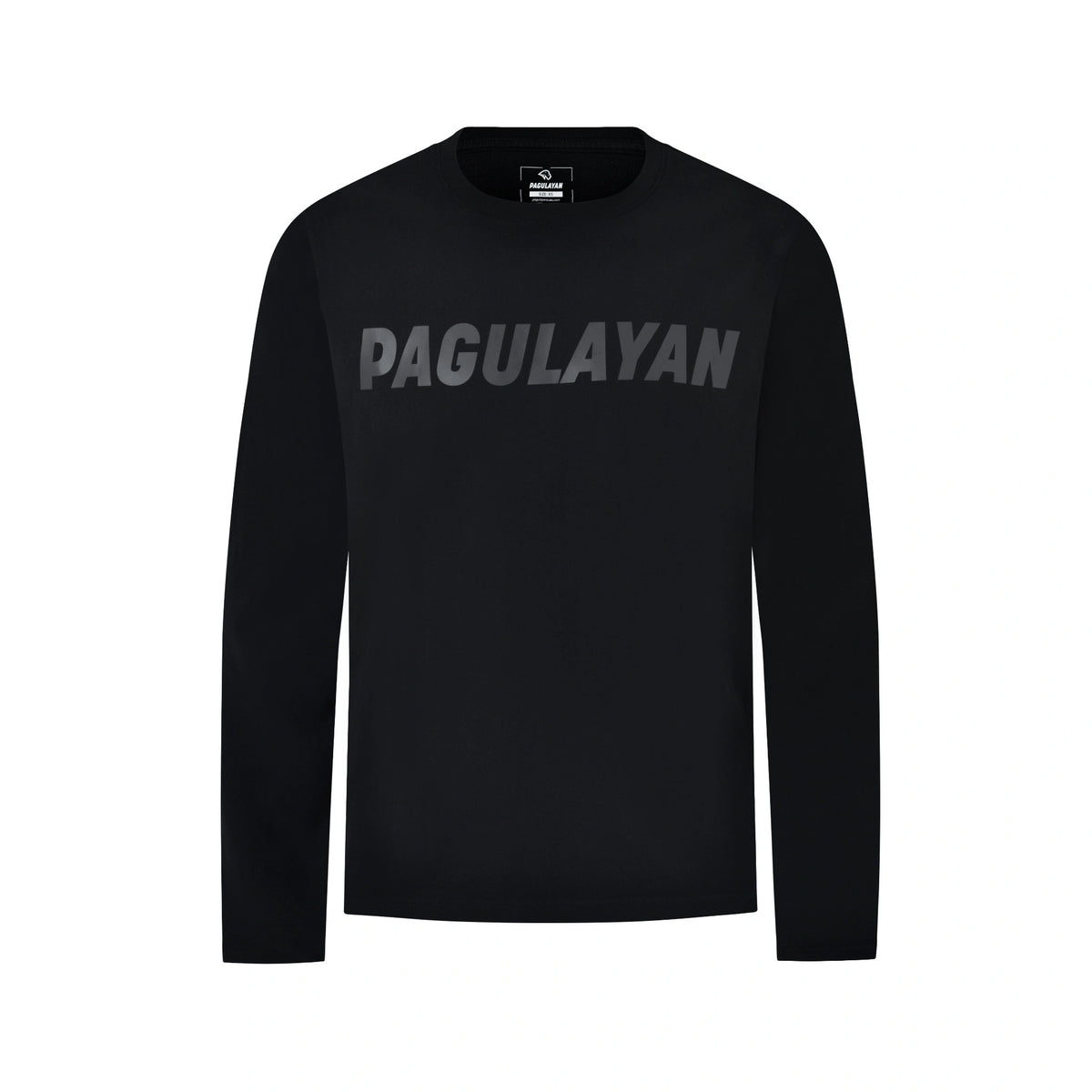 Front view of the black Stealth Pagulayan Logo Long Sleeve Shirt with tonal Pagulayan chest logo.