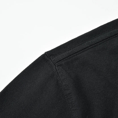 Close-up of the shoulder seam and stitching on the Stealth Pagulayan Logo Long Sleeve Shirt.