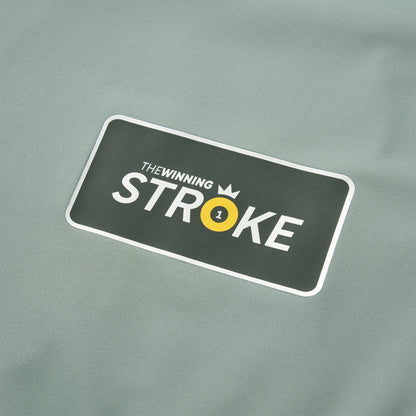 Close-up of the Winning Stroke logo printed on the Team Ontario billiards jersey.